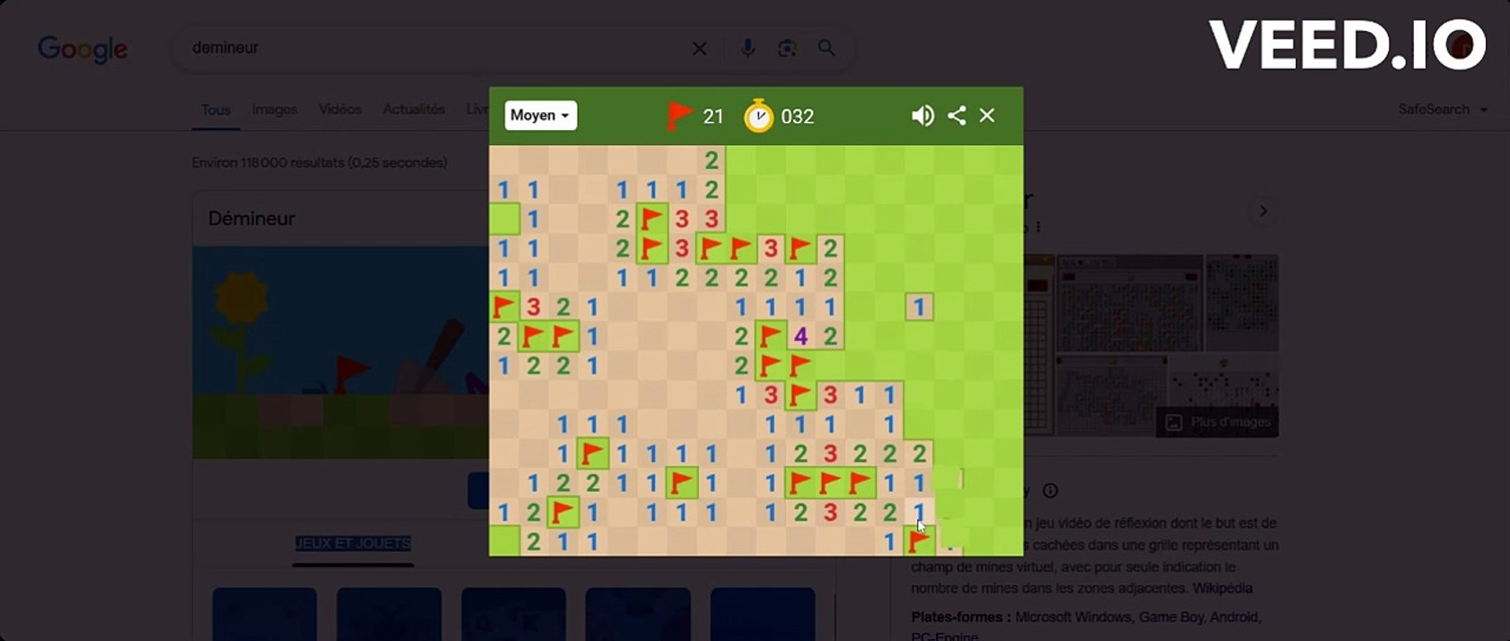 Speedrun minesweeper 1min05