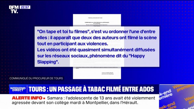 On tape et toi tu filmes : cinq jeunes filles passent à tabac une adolescente de 14 ans à Tours