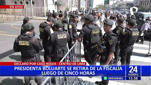 Caso Rolex: por más de 5 horas presidenta Dina Boluarte declaró ante el Ministerio Público