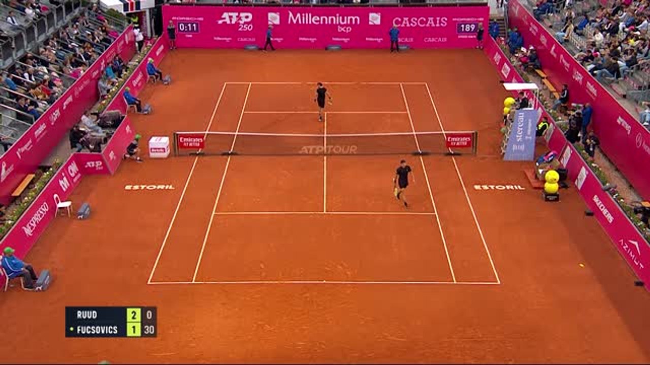 Estoril - Ruud domine Fucsovics et rallie les demi-finales