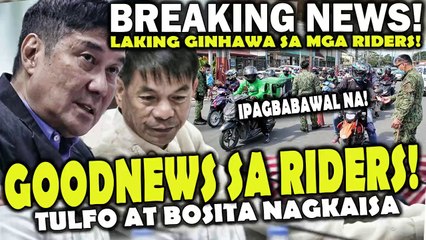 Tulfo at Bosita NAGKAISA!  Tulfo hindi papayag ma DISCRIMINATE ang motor riders.
