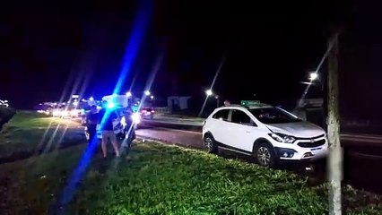 Motorista envolvido em engavetamento na BR-277 passa mal e é atendido pelo Siate