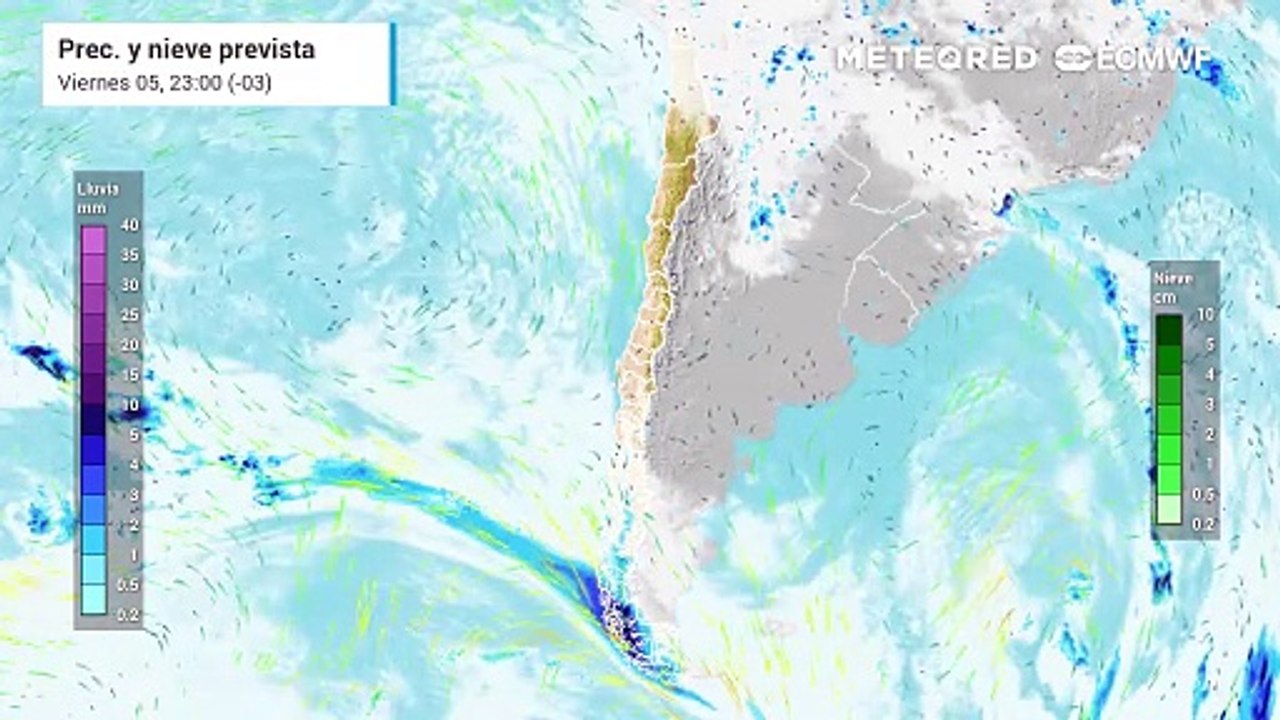 Las precipitaciones avanzarán por la Patagonia...