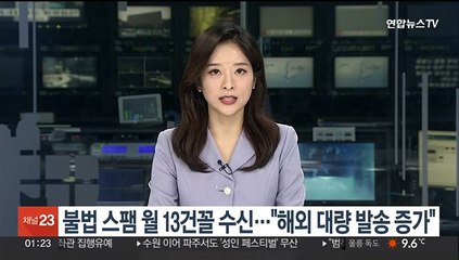 불법 스팸 월 13건꼴 수신…"해외 대량 발송 증가"