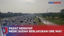 Arus Lalu Lintas Tol Cipali Km 86 Padat Merayap meski Sudah Berlakukan One Way