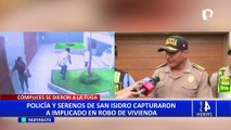San Isidro: detienen a integrante de banda delictiva que intentó robar en una residencia