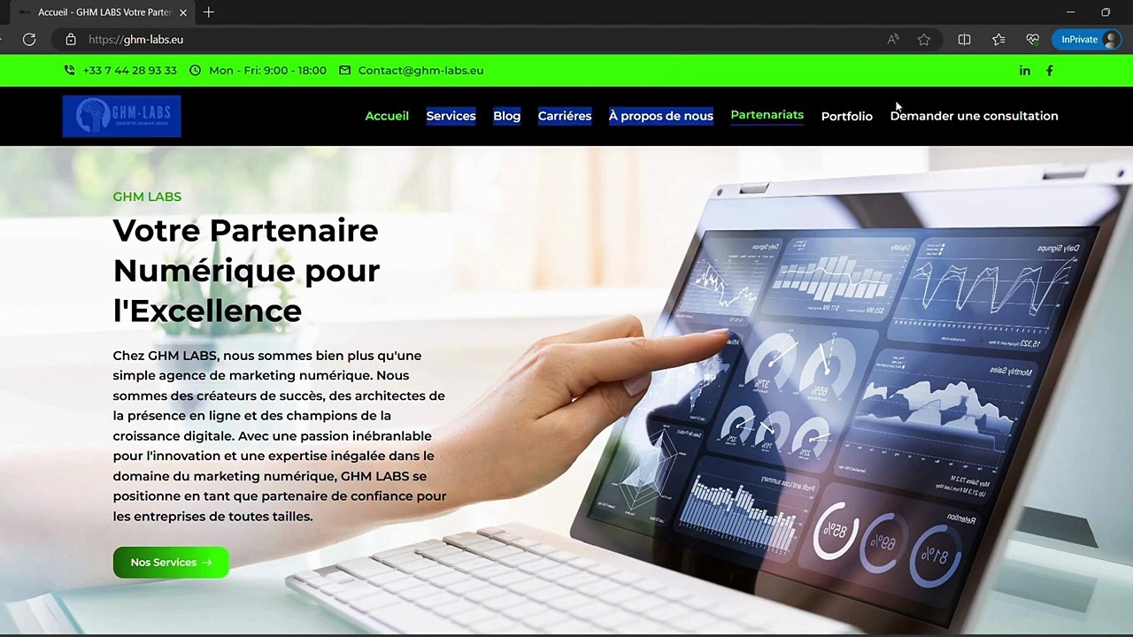 GHM LABS  Créez, Innovez, Prospérez   Votre Avenir Numérique en Action!