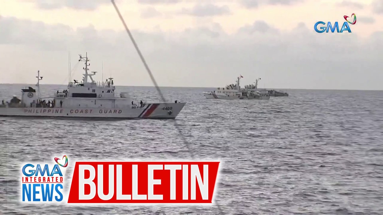Mga barko at bangka ng Pilipinas, binuntutan at pinalibutan ng mga barko ng China Coast Guard | GMA Integrated News Bulletin