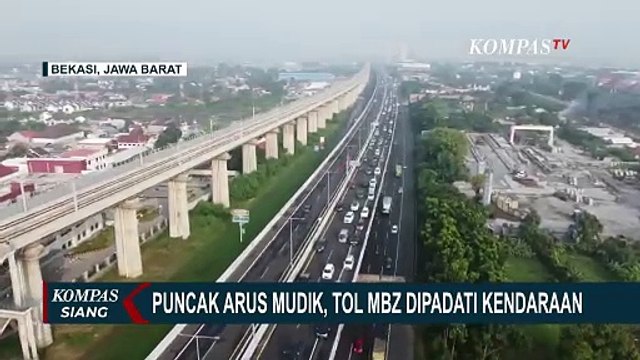 Puncak Arus Mudik, Tol MBZ Dipadati Kendaraan