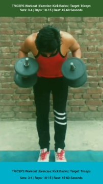 ❌ DUMBBELL KICKBACKS ✔️ Which exercise is most effective for TRICEPS? #heermlgangaputra #naturalbodybuilding