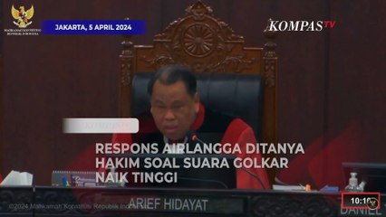 Respons Airlangga Ditanya Hakim soal Suara Golkar Naik Tinggi Berkat Bansos