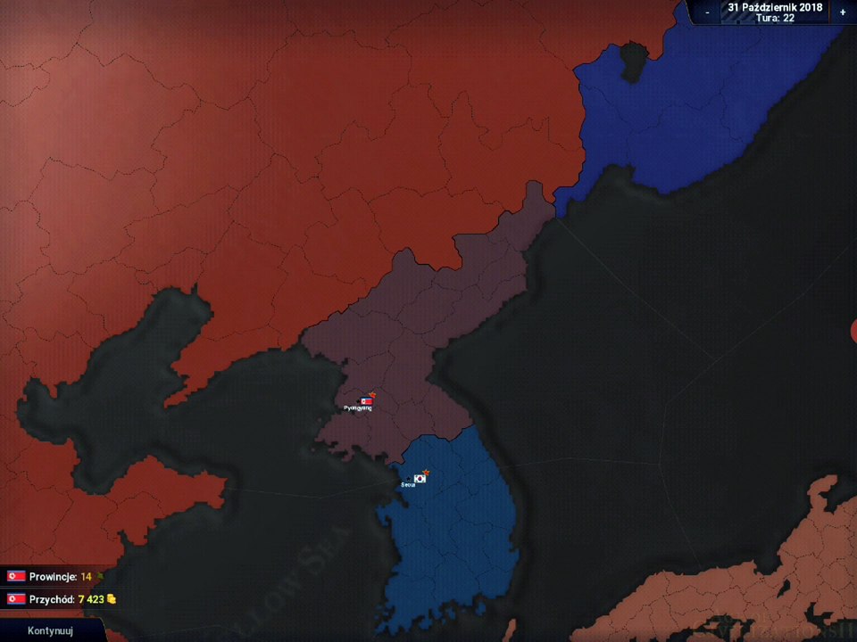 age of civilization 2 timelapse North Korea conquered South Korea