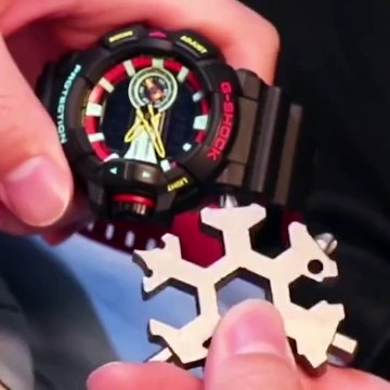 Snowflake Tool Card Keychain Screwdriver Bottle Opener Tool Hex Wrench for Outdoor Travel Camping