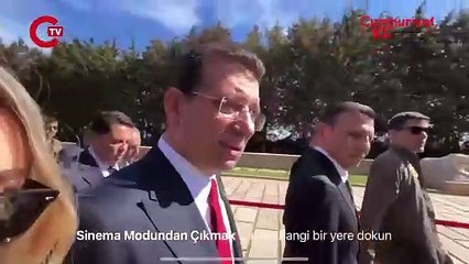 Seçim sonrası Anıtkabir'e ziyaret: İmamoğlu'nun Aslanlı Yol'da konuşma yapması engellendi