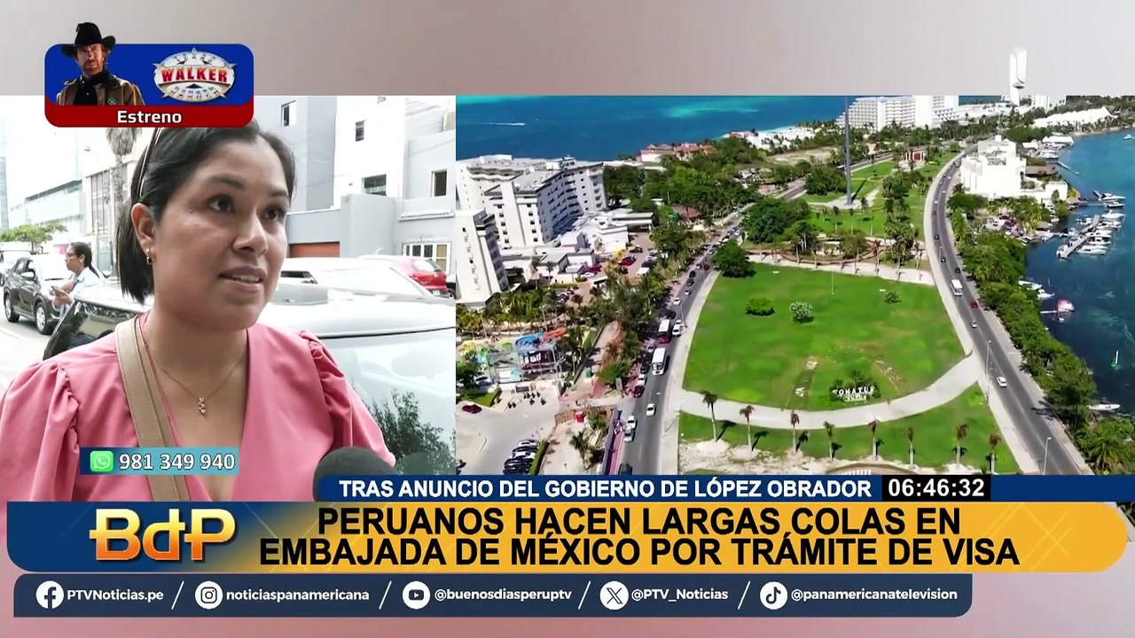 San Isidro: peruanos hacen cola en los exteriores de la embajada de México para obtener visa