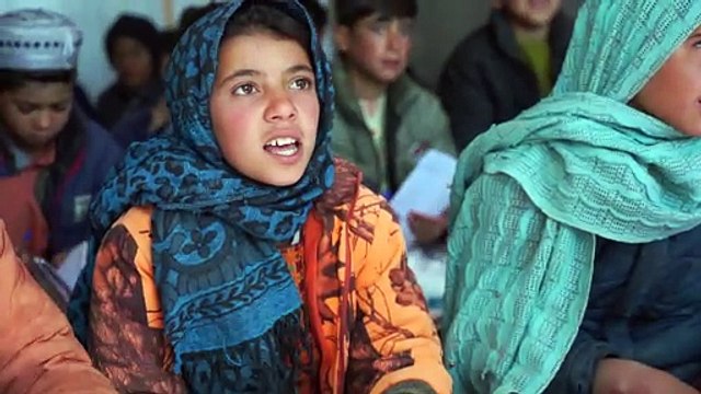Afghan kids learn in makeshift schools six months after major quake