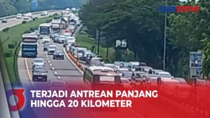 Download Video: Volume Kendaraan Meningkat, Rest Area di Tol Cipali KM 166 Ditutup Sementara