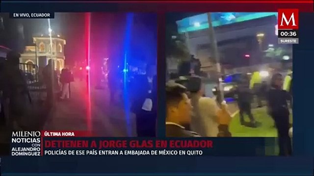 Detienen a Jorge Glas, ex vicepresidente de Ecuador, tras irrupción a embajada de México