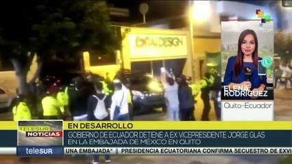 Ex Vicepdte. Glas salió escoltado de Flagrancia con destino desconocido