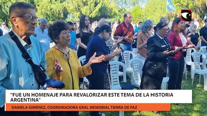 Fue un homenaje para revalorizar este tema de la historia Argentina, indicaron desde el Parque Memorial Tierra de Paz