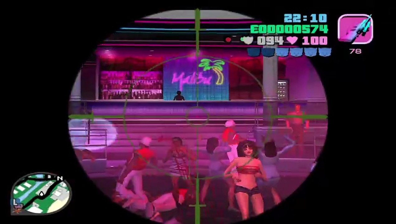 Grand Theft Auto: Vice City Sniper Shots In The Malibu Club|Sniper Kills In Gta Vice City Gameplay|