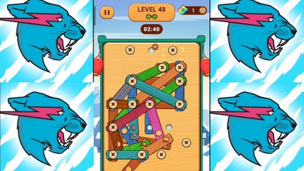 Wood nuts and bolts screw puzzle 48