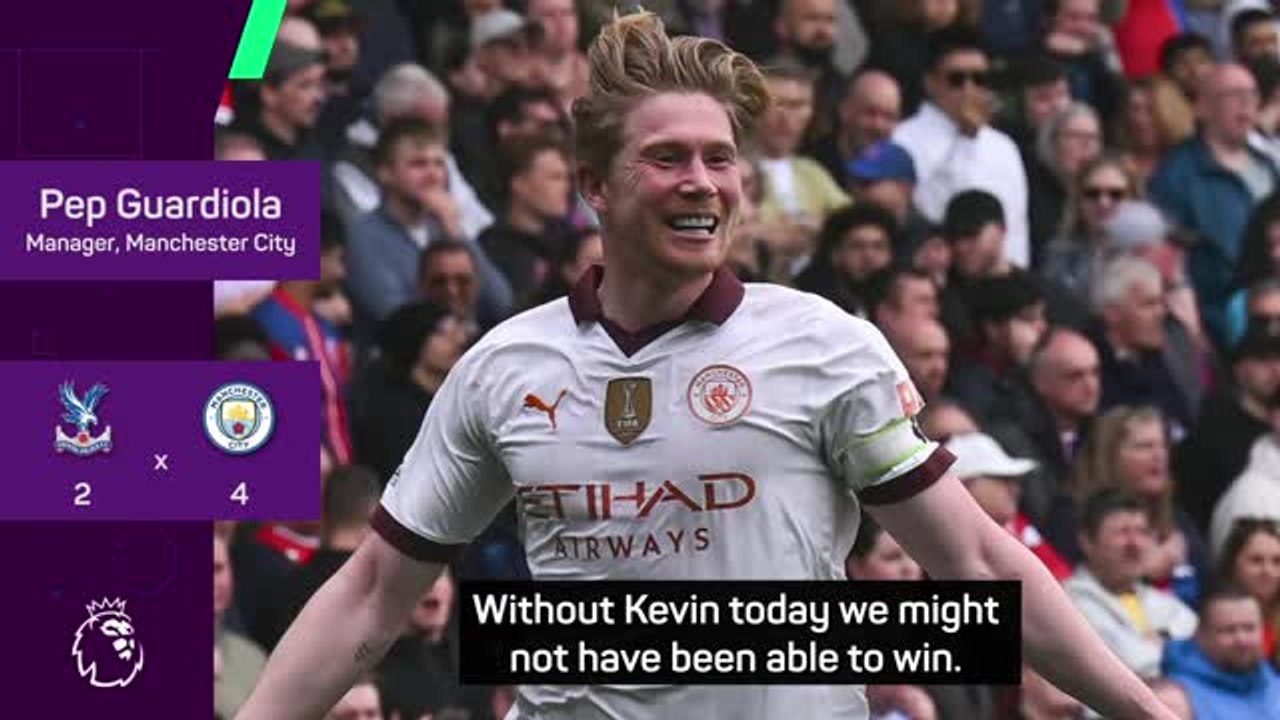 'We would not win without Kevin' - Guardiola in awe of De Bruyne