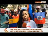 Caracas | Ciudadanos alzan la voz en contra de las acciones violentas contra el pueblo de Haití