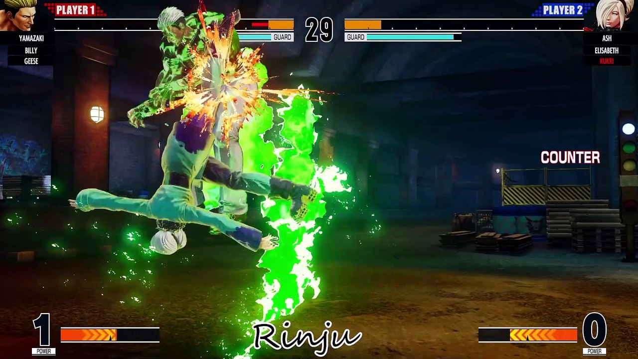 KoF 15 Gameplay Yamazaki Billy Geese vs Kukri Ash Elisabeth