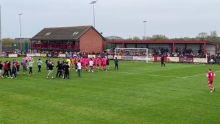 Needham Market celebrate with fans after promotion