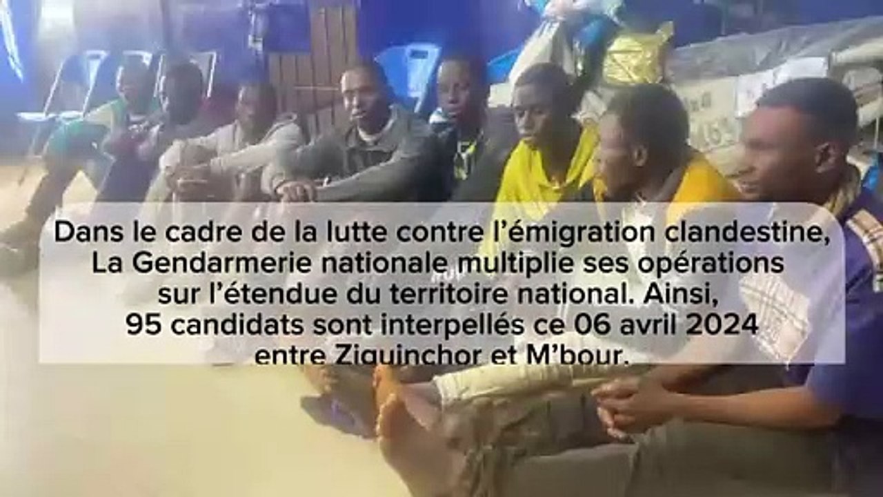 Émigration clandestine: 95 candidats interpellés par la gendarmerie