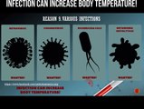 Infection can increase body temperature