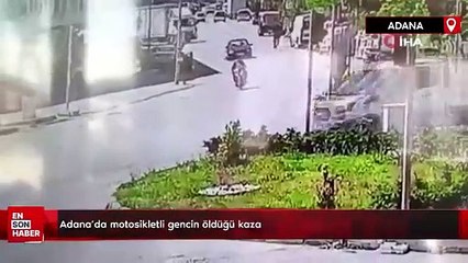 Adana’da motosikletli gencin öldüğü kaza
