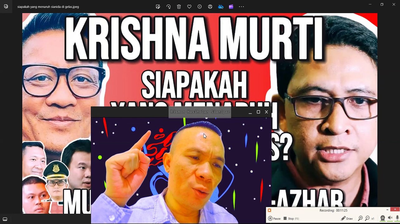 KRISHNA MURTI DAN KOMPLOTAN PEREKAYASA VIDEO CCTV ITULAH YANG MENARUH RACUN SIANIDA KE GELAS KOPI!