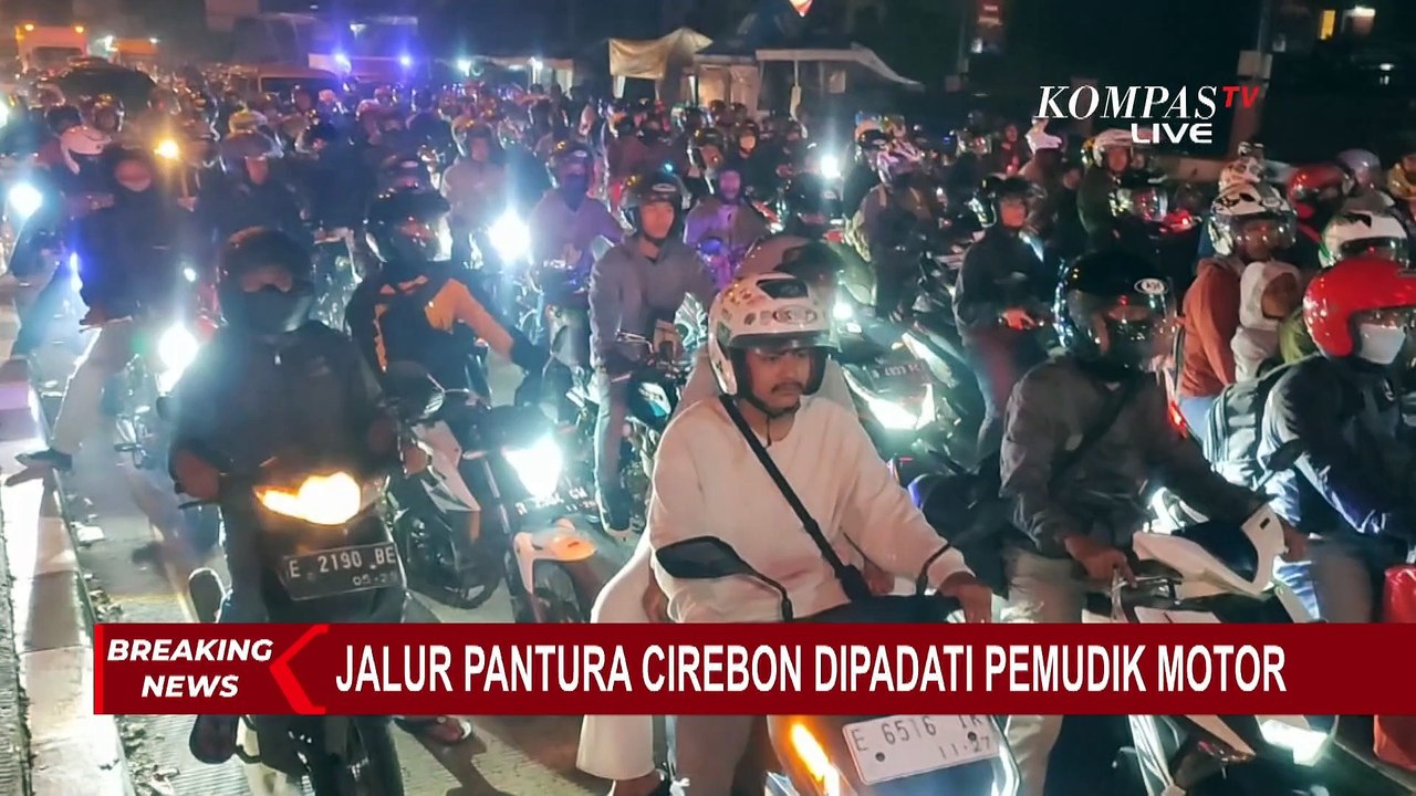 Jalur Pantura Cirebon Padat, Pemudik Antre di Simpang Pemuda Terminal Harjamukti - Simpang Perumnas