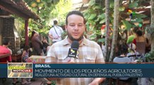 En Río de Janeiro, agricultores mostraron su solidaridad con Palestin