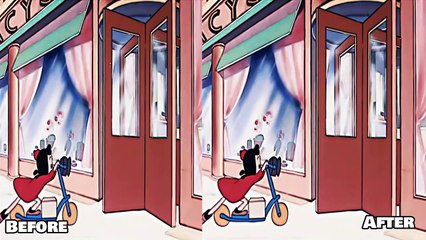 Removing damage from old cartoon video with photoshop