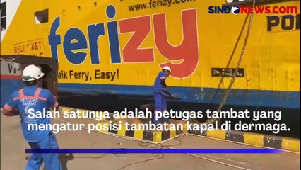 Mengenal Petugas Tambat Kapal di Pelabuhan Merak yang Bantu Pelayanan Arus Mudik