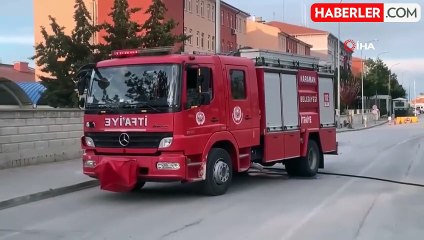 Mezarlık ziyaretine gitti, aracı yandı