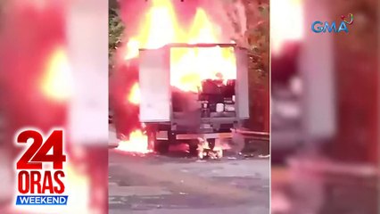 Delivery van, nagliyab sa gitna ng biyahe | 24 Oras Weekend