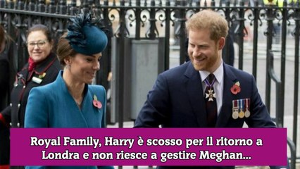 Royal Family, Harry è scosso per il ritorno a Londra e non riesce a gestire Meghan...