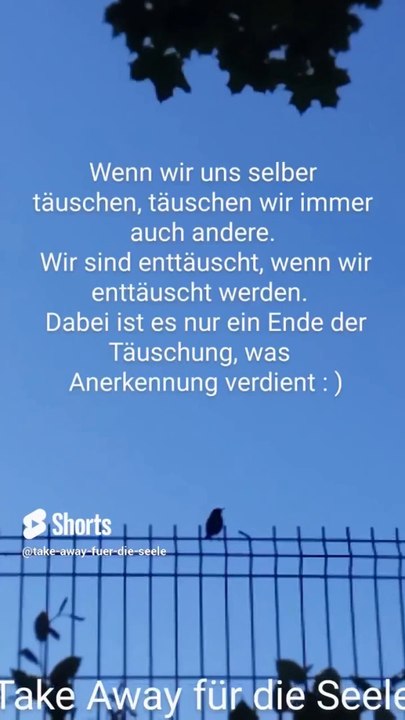 Enttäuschung ist auch das  Ende einer Täuschung : )