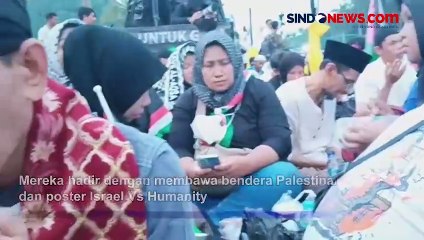 Aksi Bela Palestina, Ribuan Umat Muslim Gelar Doa Bersama di Patung Kuda Jakarta Pusat