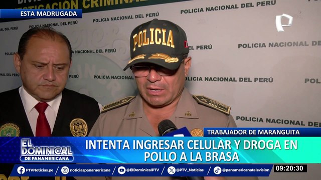 Educador social de ‘Maranguita’ intentó ingresar droga y celular en dos pollos a la brasa