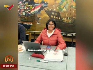 Vpdta. Ejecutiva arribó a Holanda para defender el derecho histórico de Venezuela sobre el Esequibo