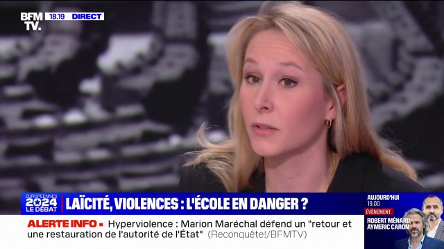 Marion Maréchal (Reconquête): Il y a, aujourd'hui dans notre école, une offensive islamique