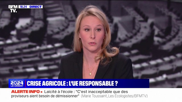 Agriculture: Il ne peut pas y avoir d'interdiction de produits phytosanitaires sans solution , affirme Marion Maréchal (Reconquête)