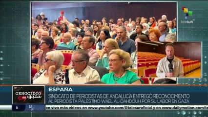 Sindicato de periodistas reconocen el trabajo de Wael Al-Dahdouh