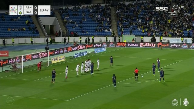 Cristiano Ronaldo's Hattrick and 2 assists in one half هاتريك وصناعتان لرونالدو في شوط أمام أبها