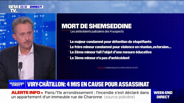 Viry-Châtillon: trois des quatre suspects de l'assassinat de Shemseddine étaient connus des services de police